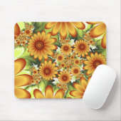 Blumentraum, Moderne Abstrakte Blume Fraktal Kunst Mousepad (Mit Mouse)