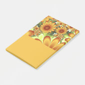 Blumentraum, Moderne Abstrakte Blume Fraktal Kunst Post-it Klebezettel (angewinkelt)