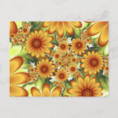 Blumentraum, Moderne Abstrakte Blume Fraktal Kunst Postkarte (Vorderseite)