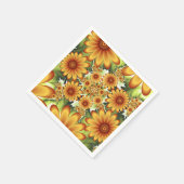 Blumentraum, Moderne Abstrakte Blume Fraktal Kunst Serviette (Ecke)