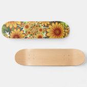 Blumentraum, Moderne Abstrakte Blume Fraktal Kunst Skateboard (Horizontal)