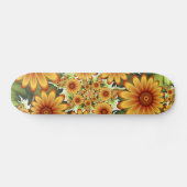 Blumentraum, Moderne Abstrakte Blume Fraktal Kunst Skateboard (Horizontal)