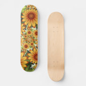 Blumentraum, Moderne Abstrakte Blume Fraktal Kunst Skateboard (Vorderseite)