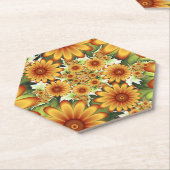 Blumentraum, Moderne Abstrakte Blume Fraktal Kunst Untersetzer (angewinkelt)