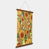 Blumentraum, Moderne Abstrakte Blume Fraktal Kunst Wandteppich Mit Holzrahmen (Gewinkelt)