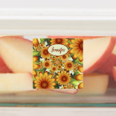 Blumentraum, moderne Abstrakte Blume Fraktal Name Etiketten (Befestigt)