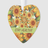 Blumentraum, Moderne Abstrakte Blume Fraktal Text Ornament (Vorderseite)