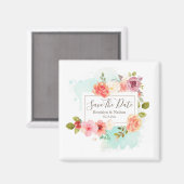 Blumenträume im Mittelsommer Save the Date Magnet (Vorderseite/Rückseite)