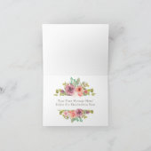 Blumenträume im Sommer Hochzeit "Danke" Dankeskarte (Innenseite)