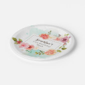 Blumenträume im Sommer Pappteller (Schrägansicht)