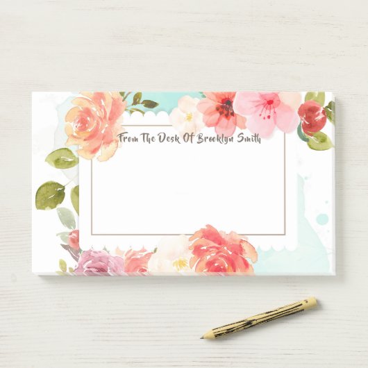 Blumenträume im Sommer Post-it Klebezettel (Auf Schreibtisch)