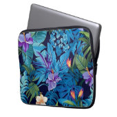 "Blumenträume" - tropisches Blumendesign Laptopschutzhülle (Vorderseite Links)