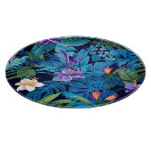 "Blumenträume" - tropisches Blumendesign Schneidebrett (Ecke)