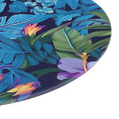 "Blumenträume" - tropisches Blumendesign Schneidebrett (Ecke)