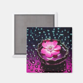 Blumentropfen Magnet (Vorderseite/Rückseite)