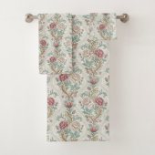 Blumentücher Damast Weich Vintage Bad Statement Badhandtuch Set (Insitu)