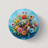 Blumenturtle Button (Vorderseite)