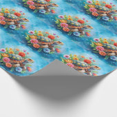 Blumenturtle Geschenkpapier (Ecke)