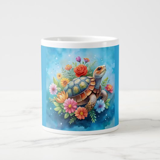 Blumenturtle Jumbo-Tasse (Vorderseite)
