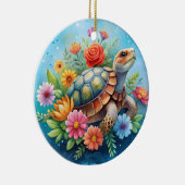 Blumenturtle Keramik Ornament (Rechts)