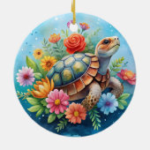 Blumenturtle Keramik Ornament (Hinten)
