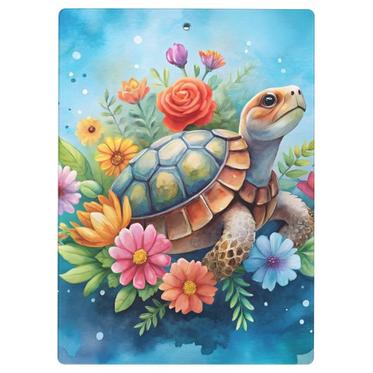 Blumenturtle Klemmbrett (Rückseite)