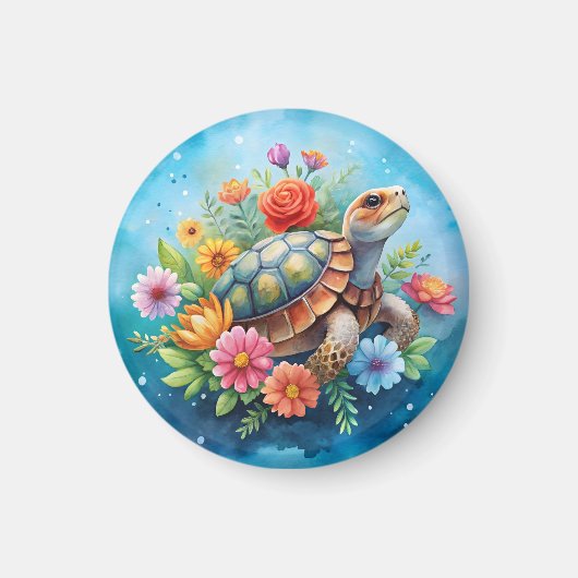 Blumenturtle Magnet (Vorne)