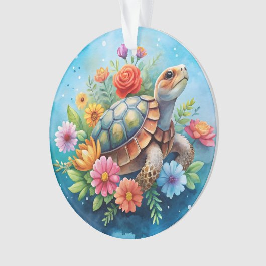 Blumenturtle Ornament (Vorderseite)
