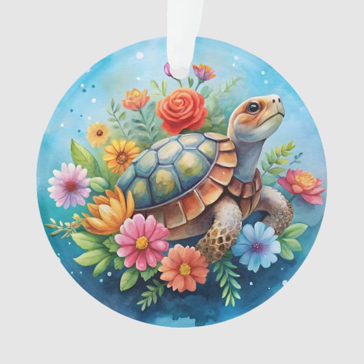 Blumenturtle Ornament (Vorderseite)