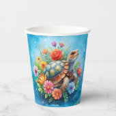 Blumenturtle Pappbecher (Vorderseite)
