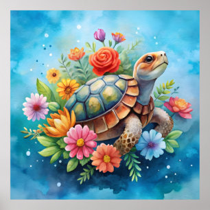 Blumenturtle Poster