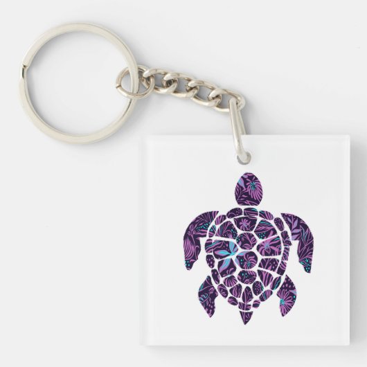 Blumenturtle Schlüsselanhänger (Vorderseite)