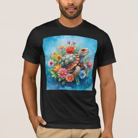 Blumenturtle T-Shirt (Vorderseite)