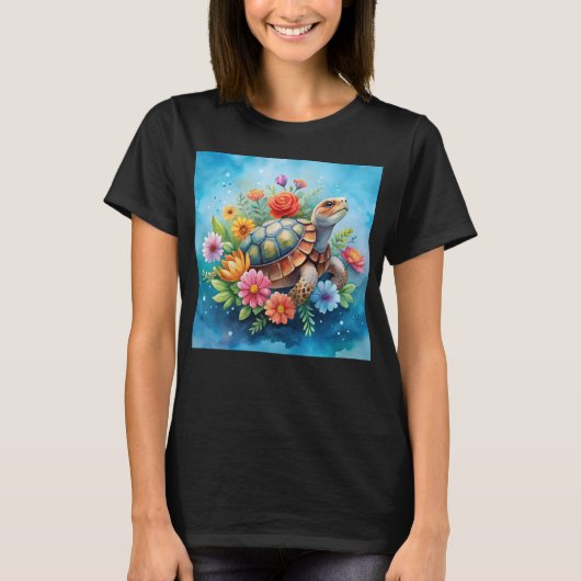 Blumenturtle T-Shirt (Vorderseite)