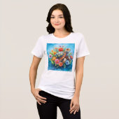 Blumenturtle Tri-Blend Shirt (Vorderseite voll)