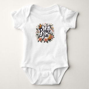 Blumentypografie mit Quirky Charm Baby Strampler