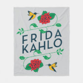 Blumentypographie Frida Kahlos | Fleecedecke (Vorderseite)