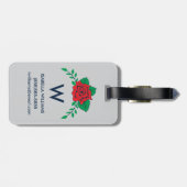 Blumentypographie Frida Kahlos | Gepäckanhänger (Rückseite horizontal)