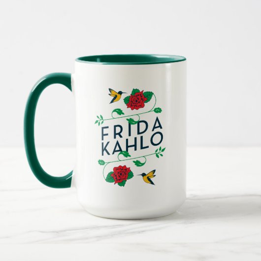 Blumentypographie Frida Kahlos | Tasse (Links)