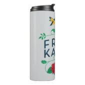 Blumentypographie Frida Kahlos | Thermosbecher (Nach links gedreht)