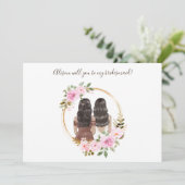 Blumenüberdachungskarte für Aquarellbilder (Stehend Vorderseite)