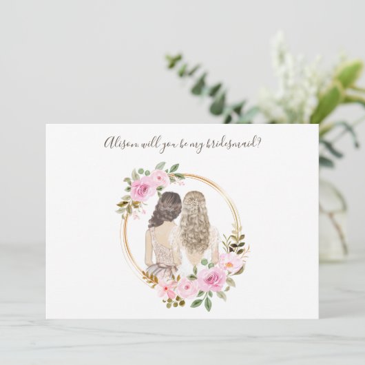 Blumenüberdachungskarte für Aquarellbilder (Stehend Vorderseite)