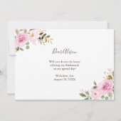 Blumenüberdachungskarte für Aquarellbilder (Rückseite)