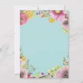 Blumenüberraschung 15. Geburtstag Einladung Aquama (Rückseite)