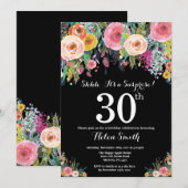 Blumenüberraschung 30. Geburtstag Einladung (Vorne/Hinten)