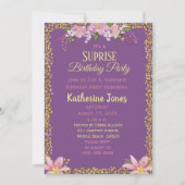 Blumenüberraschung Geburtstagsparty Einladungen (Vorderseite)