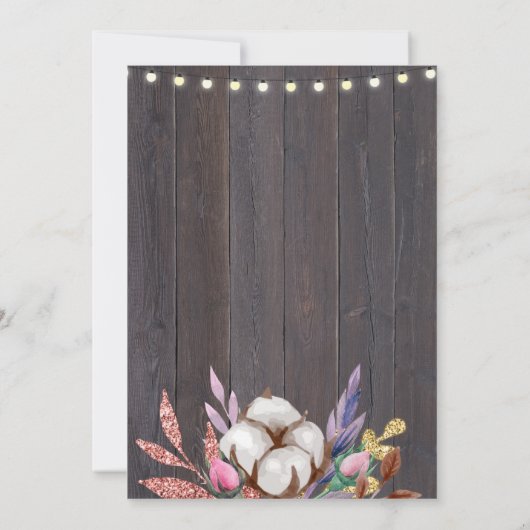 Blumenüberraschung Party 50. Geburtstag Einladung (Rückseite)