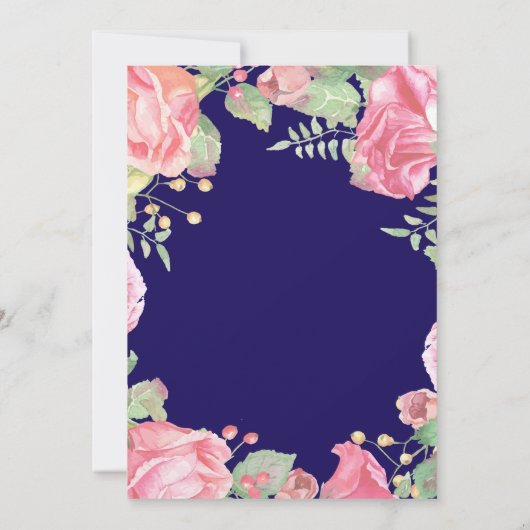 Blumenüberraschungs-20. Einladung (Rückseite)