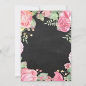 Blumenüberraschungs-70. Geburtstags-GoldGlitzer Einladung (Rückseite)