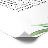 Blumenübersicht 16 Tischplakette Poster (Ecke)